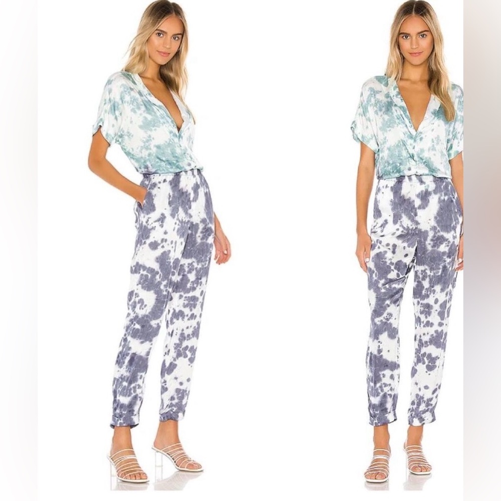 Chaser NWT Tie-Dye Jumpsuit in Blue and Gray